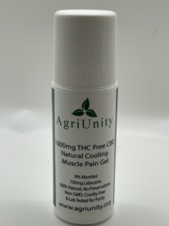 Agriunity 1000mg THC Free CBD Natural Cooling Muscle Pain Gel IMG_1317