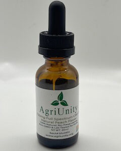 Agriunity 750mg 30 ml Free Spectrum CBD Tincture Natural Peach Flavor IMG_1341